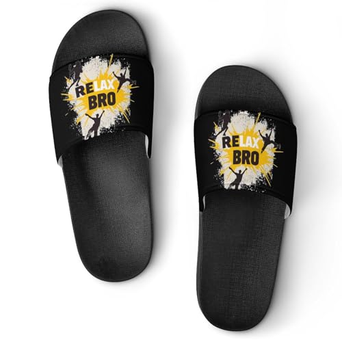 Lacrosse Relax Bro Slippers for Men Wormen Shower Bathroom Slipper Indoor Beach Non Slip Sandal