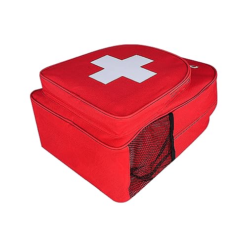 Image of First Aid Bags Empty First Aid Backpack Empty Medical Storage Bag for First Aid Kits Pack Emergency Hiking Backpacking Camping Cycling Riding Climbing Travel Car