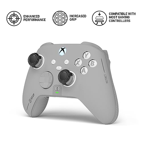 Image of SCUF Control Thumbstick Grips - 4 Pack with 2 Bases - Pulse - Joystick Thumb Grips For Xbox One and Xbox Series X & S, PS4, PS5, Nintendo Switch Pro Controller - Black