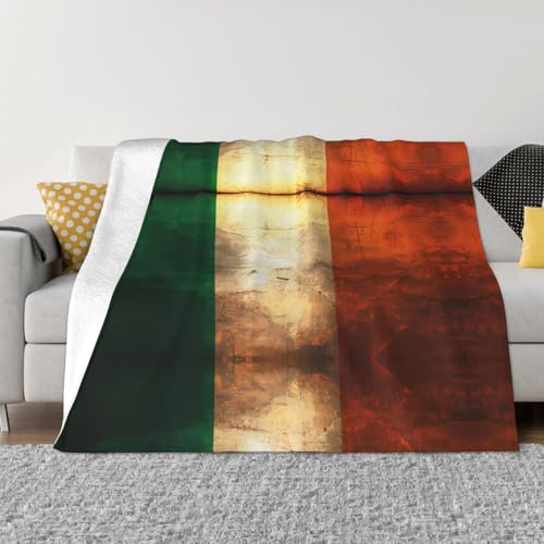 Couverture drapeau irlandais flanelle 203x152cm pour soirée cinéma et salon