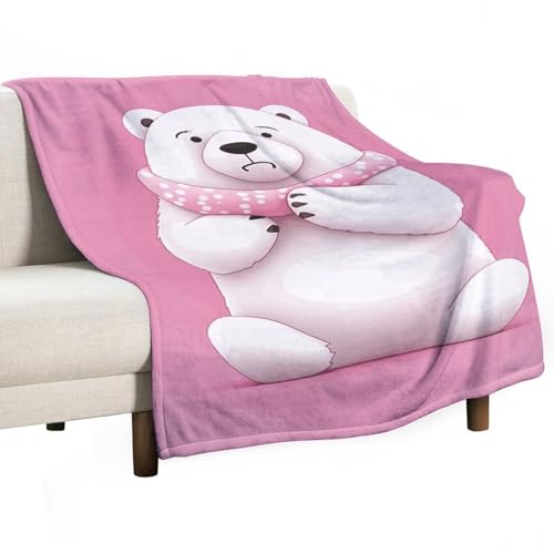 Couverture flanelle contre le froid plaid ours polaire léger - 2