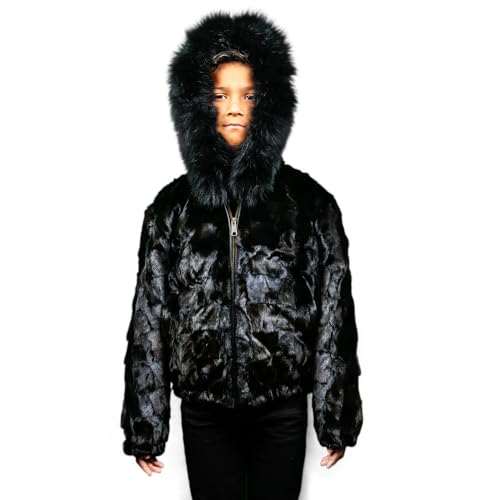 Rex Chinchilla Jacket With Fox Trim Hood2