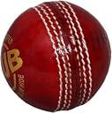 Nikson Cricket Leather Ball (Pack of 1, Red) gallery image