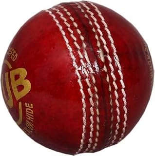 Nikson Cricket Leather Ball (Pack of 1, Red)