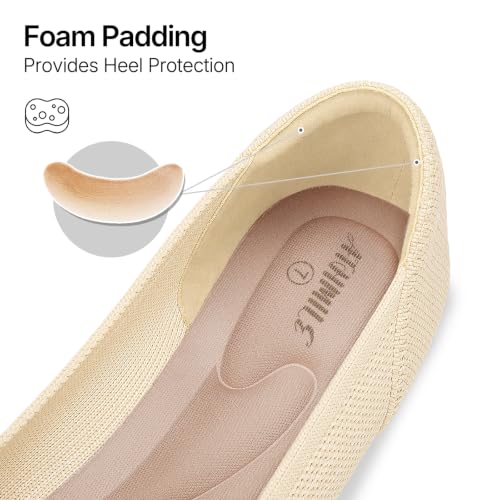Image of ATHMILE Pointed Toe Flats for Women Comfortable Knit Ballet Flats Shoes