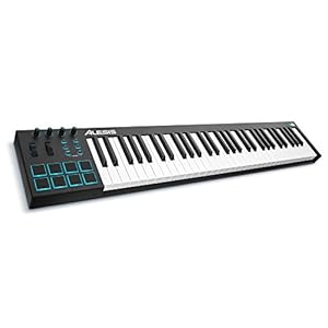Alesis V61-61-toetsen USB MIDI Keyboard Controller met acht verlichte pads, vier toewijsbare knoppen, plus een…