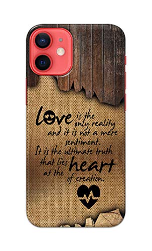 Image of PRINTFIDAA Love is The Only Reality and It is Not Mere Sentiment Printed Designer Hard Case for Apple iPhone 12 Pro (6.1 inch), A2403, A2172, A2402, A2407 Back Cover -(e) RPM1010