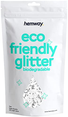 Eco Friendly Biodegradable Glitter, Pearl White, Super Chunky (1/8" 0.125" 3mm)