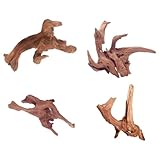 SIXHAOBU 4 Piezas Madera Flotante para Acuario Madera Natural Troncos Madera Decoracion Decoracion Acuario Natural Accessori para Acuario Paisajístico Reptiles