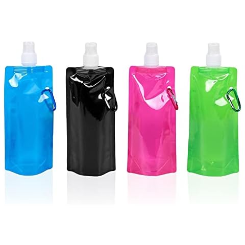 TSHAOUN 4 Pcs Faltbare Flexible Wasserflasche Cover