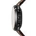 Fossil Men's Commuter Stainless Steel and Leather Hybrid Smartwatch, Color: Black, Brown (Model: FTW1149)