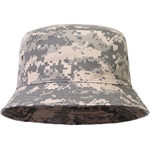 Image of Falari Men Women Unisex Cotton Bucket Hat 100% Cotton Packable for Travel Fishing Hunting Summer Camp