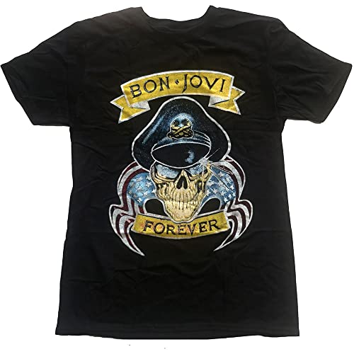 Rock Off Bon Jovi Forever Officiel T-Shirt Hommes Unisexe - Les Beatles, Paul McCartney, John Lennon, RIngo Starr, George Harrison Rock Off Bon Jovi Forever Officiel T-Shirt Hommes Unisexe