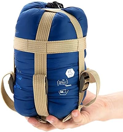 ECOOPRO Warm Weather Sleeping Bag - Portable, Waterproof, Compact Lightweight, Comfort with Compression Sack - Great for Outdoor Camping, Backpacking & Hiking-83 L x 30" W Fits Adults (A-Dark Blue)