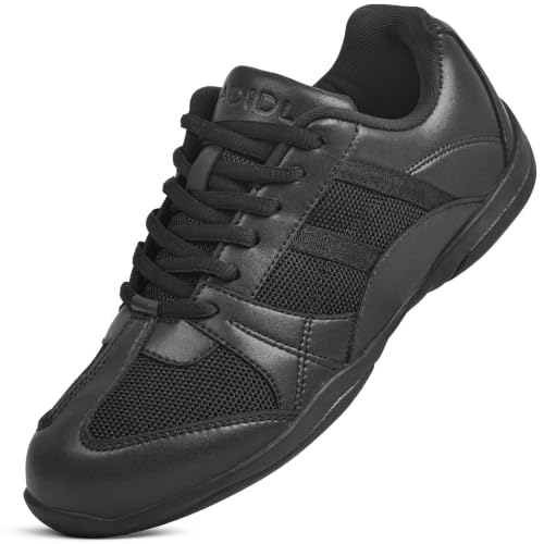 Image of CADIDL Cheer Shoes for Women Black Cheerleading Athletic Dance Shoes Girls Flats Tennis Walking Sneakers