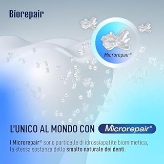 Biorepair, Collutorio Denti Sensibili 3 in 1: Antibatterico, Anticarie, Antisensibilità, con microRepair ripara-smalto e Zinco PCA. Senza Fluoro ne Clorexidina, Confezione da 500ml