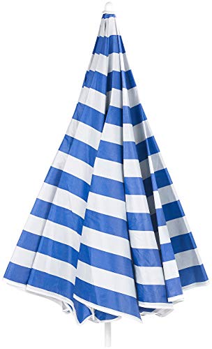 Royal Gardineer Strandschirm: 2-teiliger Sonnenschirm mit Sonnenschutz UV30+ und Tasche, Ø 160 cm (Strandschirm Tasche, Sonnenschirm für Strand, Reise)