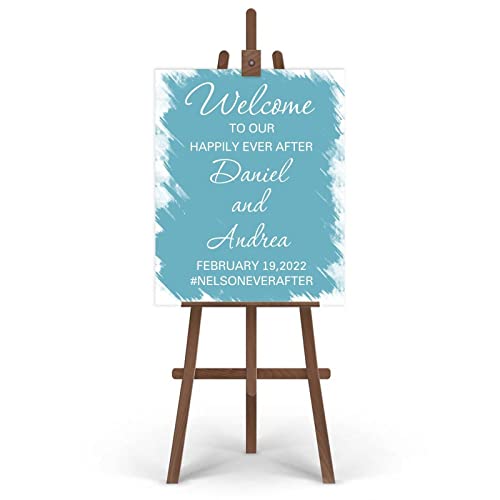 Letrero de bienvenida personalizado para bodas y eventos de 20x30 pulgadas 4