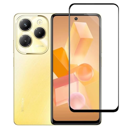 Image of Military-Grade Tempered Glass Screen Protector Compatible for Infinix Hot 40 Pro with Edge to Edge Coverage and Easy Self Installation kit (Infinix Hot 40 Pro)