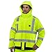 Carhartt Men's High-Visibility Class 3 Waterproof Sherwood Jacket-Brite Lime-X-Large