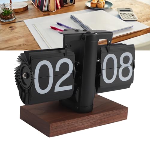 Reloj de escritorio digital de 24h ajustable estilo vintage retro para mesa de salón 2