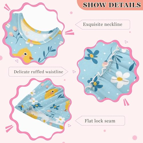 ALAZA Girls Print Dress,-349- Chicken Sleeveless Casual Sundress for Girl4