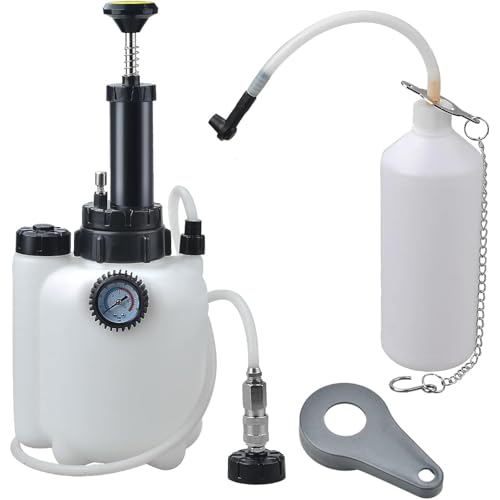 Zoomtools 3L Bremsenentlüftungsgerät Auto Bremsenentlüfter Bremsflüssigkeitswechselgerät für E20 (adapter ø45mm) | ssigkeitspumpe hydraulische Bremse mit 1L Absaugbehälter