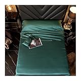 DHJKFU Hüttenschlafsack Baumwolle 100x210cm bis 210x210cm Hüttenschlafsack Ultraleicht Schlafsack Kleines Packmaß Inlett mit Kissenfach(Green,190x210cm - 74'x82')