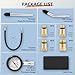 ZEAJSRU Engine Compression Tester Kit 8PCS, 0-300 PSI Cylinder Pressure Test Tool for Gasoline Engines on Cars, Motorcycles, ATVs & Small Engines with Dual Scale Gauge and Adapters (Black-8PC)