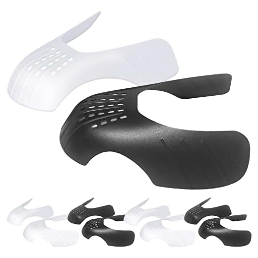 Anti Crease Shoe Protector Sneaker Guard for Air Force 1 Jordans Dunks Low High - 4 Pairs Men Women Youths Kids Size S (3-7) - Black+White