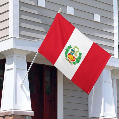 Bandera de Perú para jardín exterior resistente a la decoloración solar 5
