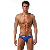TUDUZ Herren Low-Rise Boxershorts Boxer Briefs Trunks Unterwäsche Shorts Bulge Pouch Unterhosen (Farbe wählbar) (Blau, XL(Taille:76-93cm))