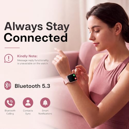 Image of Smart Watch for Women, Bluetooth Answer /Make Calls, 1.83 inchHD Screen, 2 Bands