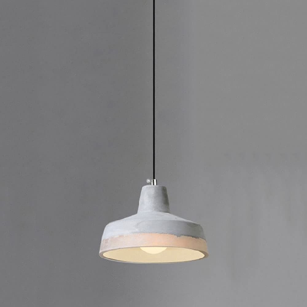 Lampe suspendues en ciment rétro et résine E27 pour éclairage de restaurant