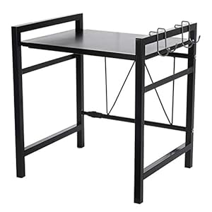 WanuigH Magnetronrek Dubbellaags Huishoudelijke Magnetron Oven Plank Keuken Plank Verstelbare Metalen Keuken Plank Plank…