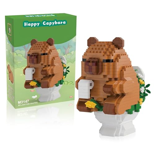 Hpbaggy Capybara Bausteine, Cartoon Mini Bausteine, Capybara Bausatz, Tier-Blöcke Micro Building, Klemmbausteine Set, Nette Wohnkultur, Geschenk Für Erwachsene