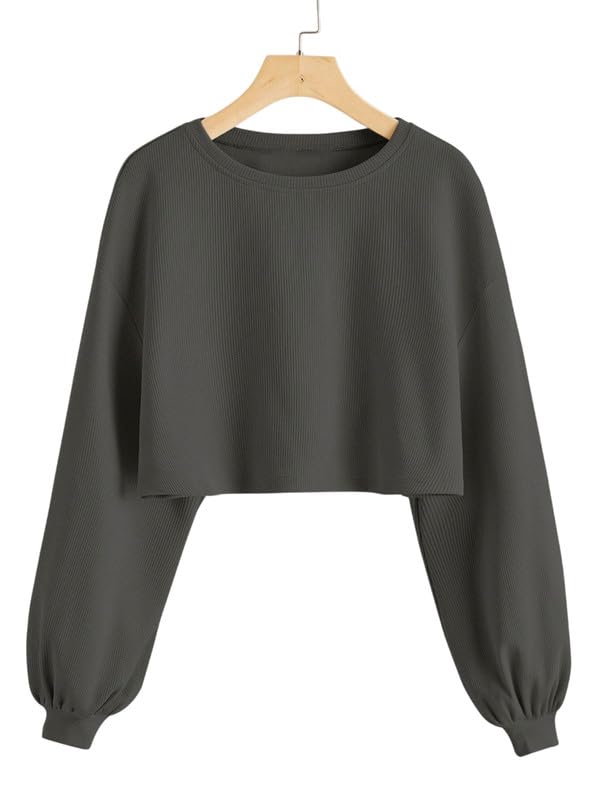 Image of DTR FASHION Women's Cotton Blend Solid Lining Solid Crop T-Shirt | Western T-Shirt for Women