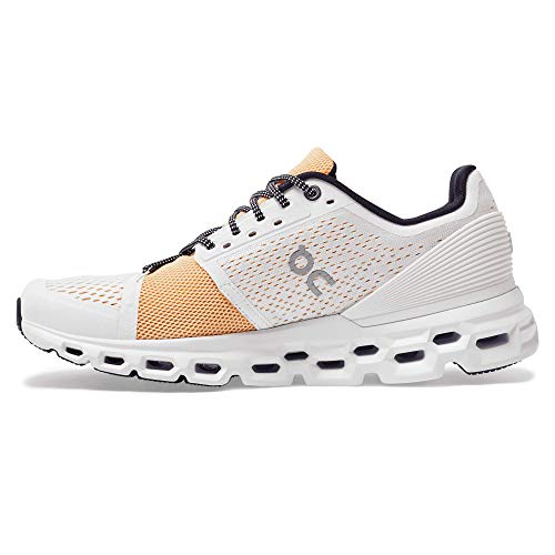 Image of ON Running Women's Cloudstratus Sneaker Shoe (White /Almond, Numeric 8)