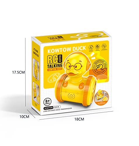 Ygyybpknwalking & Dancing Yellow Duck Interactive Action Learning Educational Flapping Light Up Dancing Duck With Music，Voice Customizable Remote Control Robot, Best Gift For Children And Pets #TOP6