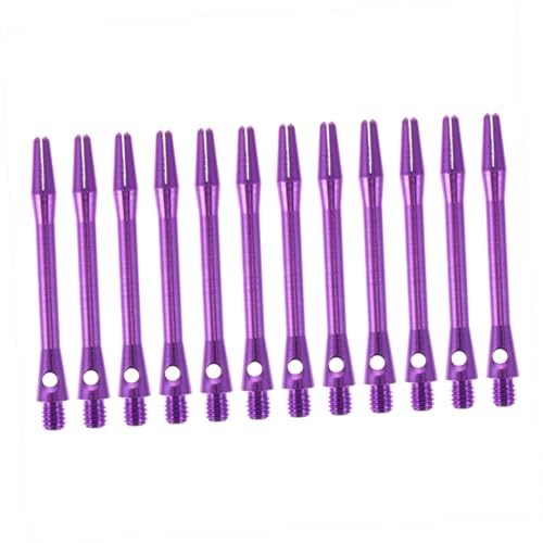 Yardwe Set of 12 Shafts Aluminum Alloy Shafts Thread Rods Accessories for Competitors 45mm Purple