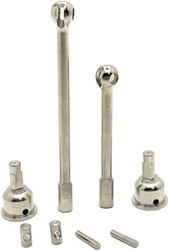 RC car Components Compatible With MJX For Hyper Go H12Y + H12P RC Car Upgrade Parts Metal Front Rear Axle Drive Shaft CVD Output