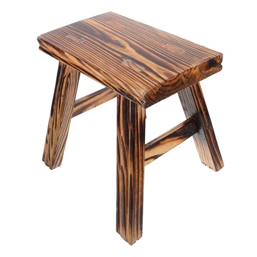 Taburete pequeño de madera maciza para evitar golpes con bordes suaves 2
