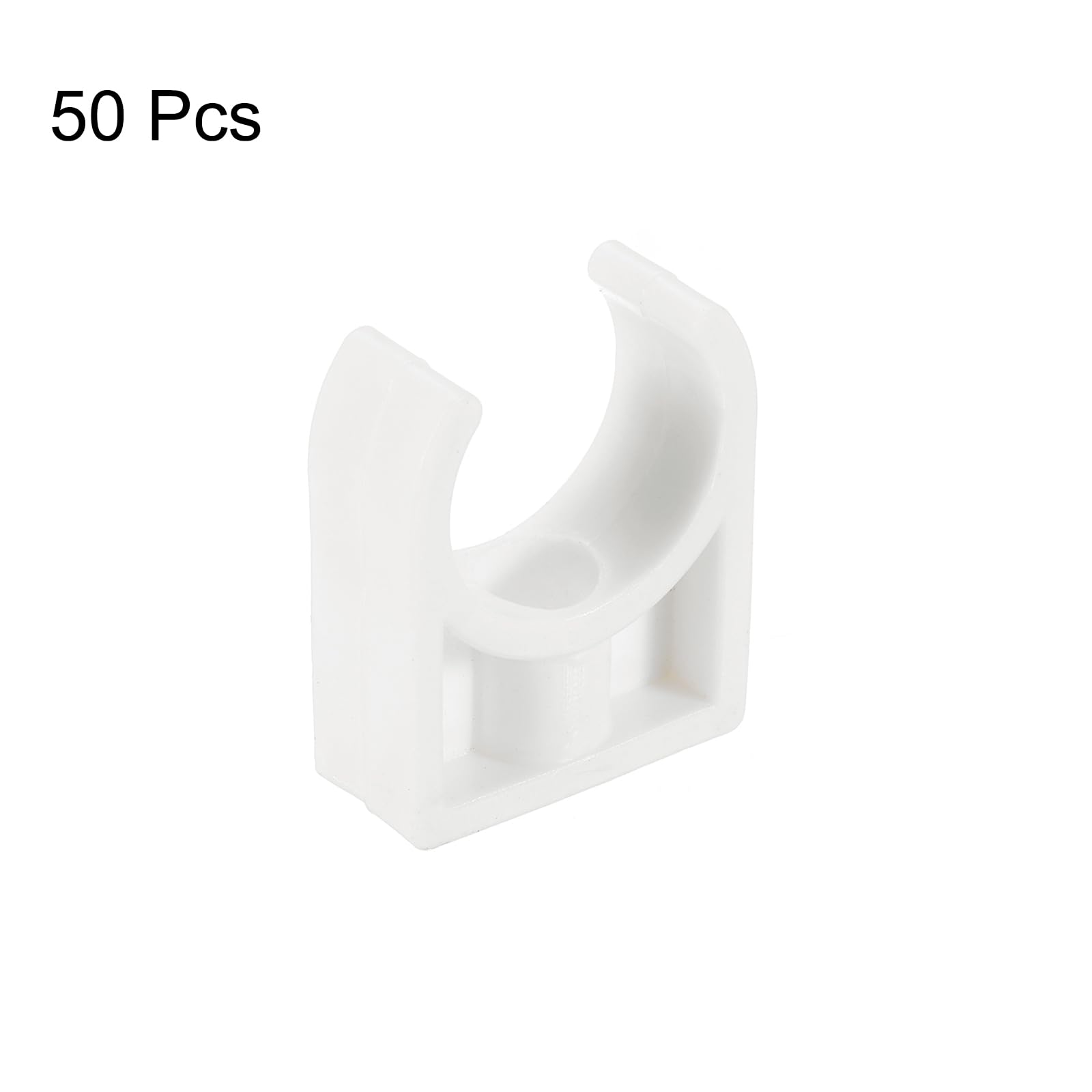 50 Pcs U-Shaped PVC Water Pipe Clamps Clips, U-Shaped Buckles Fit For 1/2\" (20mm) Water Pipes,Water Supply And TV Trays Tubing Hose Hanger Support Pex Tubing (Red 20mm