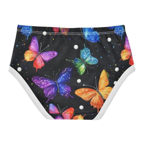 Wusikd Colorful Butterflies Girls' Underwear Cotton Girls Briefs Soft Toddler Underwear 2T2