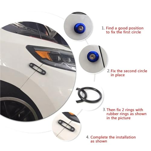 Attaches rapides vertes pour pare-chocs et coffres auto - 3