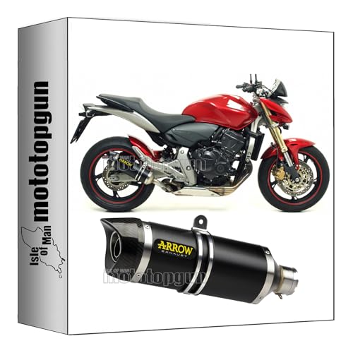 Pot echappement approuve Arrow Thunder en aluminium noir et embout carby performant