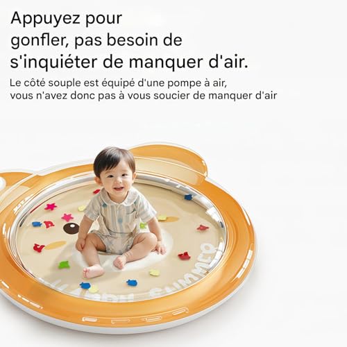 Tapis d'eau pour bébé pliable et centre d'activités sensoriel d'éveil pour bas âge - 8