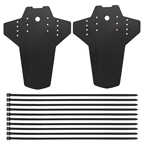 Popuppe 2 PCS Mountain Bike Mudguards Set, Bike Fender, MTB Carbon Fiber Mud Guard Front and Rear Compatible, Mountain Bike Fender Fixed Gear Mudguard for 26", 27.5", 29" Size Mountain Bike