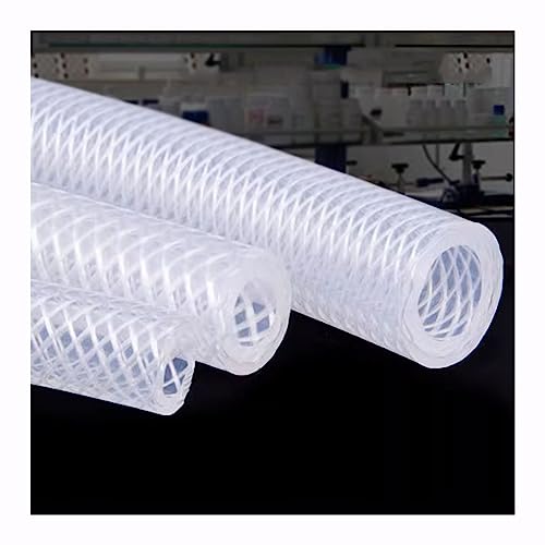 CKSEKD 1pcs Food Grade Woven Silicone Hose, 4mm 5 6 7.5 8mm Thickened Reticulated Silicone Hose, Milk Hose Beer Pipe(7.5x14.5mm 2m), 0102024