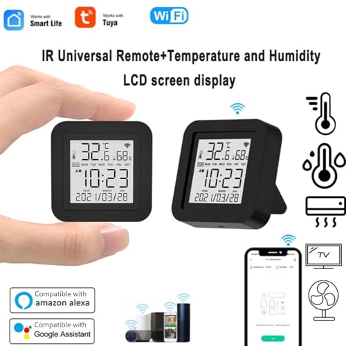 Image of Protium Smart WiFi Temperature Humidity Sensor with IR Remote Control for Home Automation